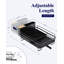 Grand égouttoir à vaisselle - Égouttoir à vaisselle extensible, égouttoir à vaisselle multifonctionnel pour comptoir de cuisine, égouttoirs à vaisselle antirouille avec couverts et porte-gobelets de 19,2 à 26,7 po x l 12,9 po, noir