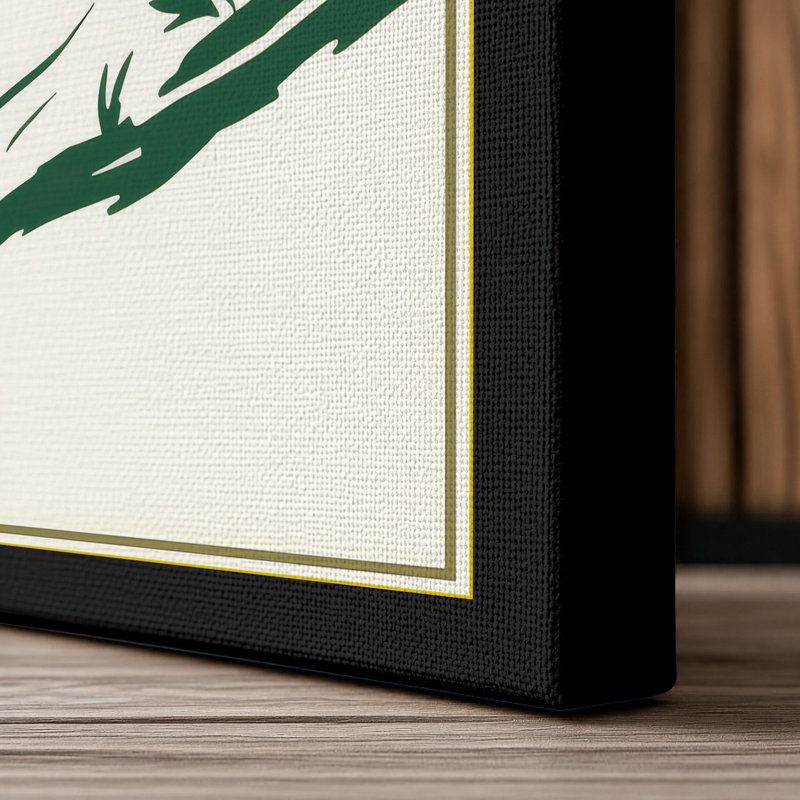 Leaping Hare Scandinavian - Wrapped Canvas, 36x24 - 91.4 x 61.0 cm, Black Border