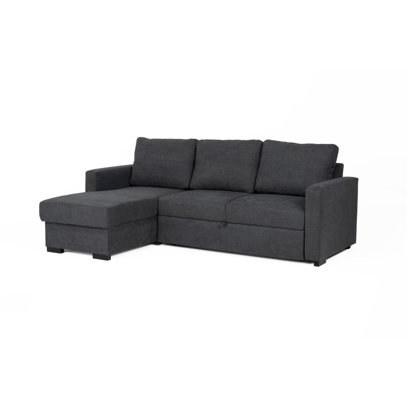 4 Seater Corner Sofa, Left Hand Facing, Black