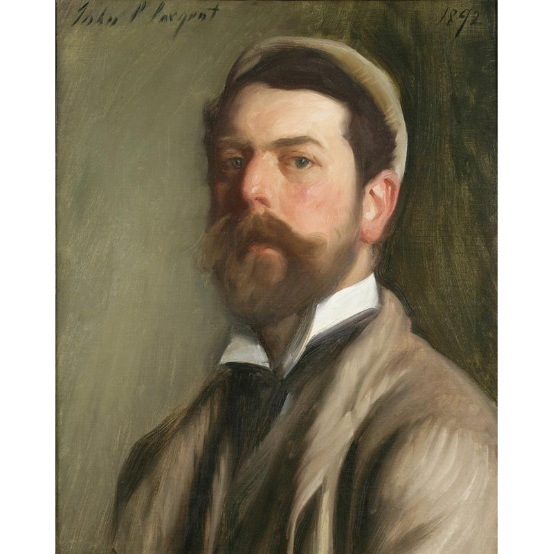 "Autoportrait" par John Singer Sargent - Art sur toile tendue avec châssis, H 40 po x l 28 po