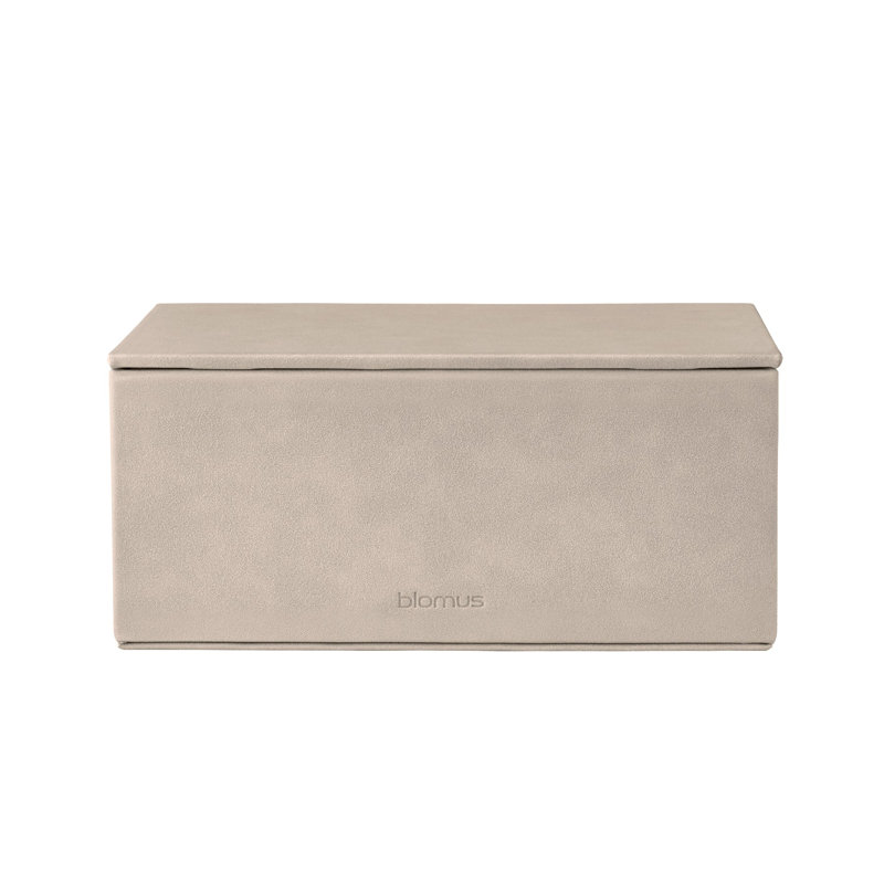 SAHLA Leather / Faux Leather Jewelry Box, Beige, 3.9"x8.7"x6.1"