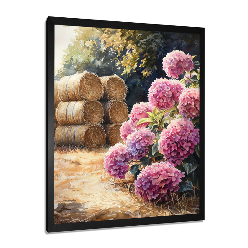 Demetria - salon d'art mural floral, H 20 po x l 12 po, Reproduction encadrée d'une seule photo, Noir, noir, noir, noir