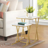 Mercer41 C-Shape Side End Table Set of 2