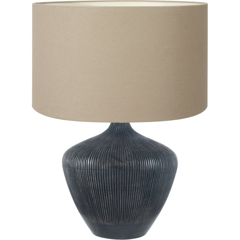 Table Lamp, 20.08" H x 13.78" W x 13.78" D, Brown, Black
