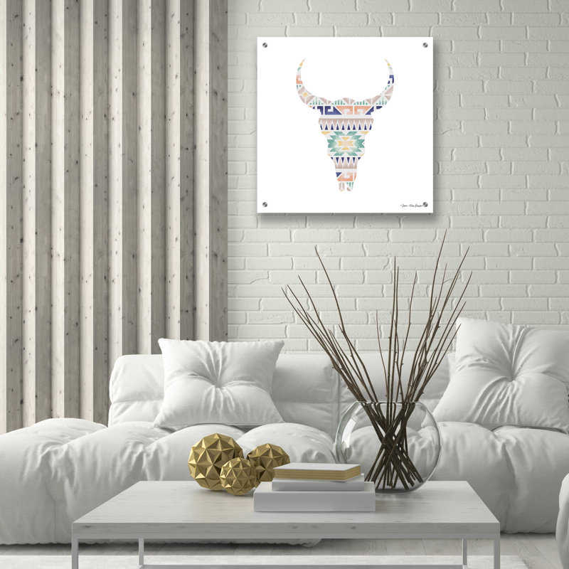 " Aztec Cow Head " by Seven Trees Design