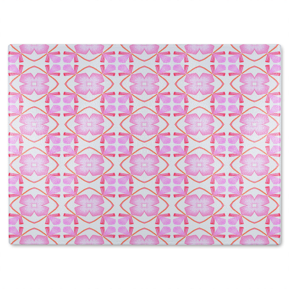 Sublime Boho Chic Summer Design Glass Chopping Board