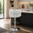 360° Fabric Cover Swivel Bar Stools Set Of 2, Adjustable Counter Height Bar Chairs With Woven Back & Footrest Chromed  Bar Stools For Kitchen Island, Cafe, Pub-1983949213
