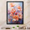 Orchidées rouges, représentation multicolore acrylique II Orchidées rouges, représentation multicolore acrylique III sur toile