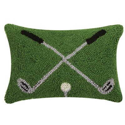  Cross Golf Clubs Wool Hook Throw Pillow
