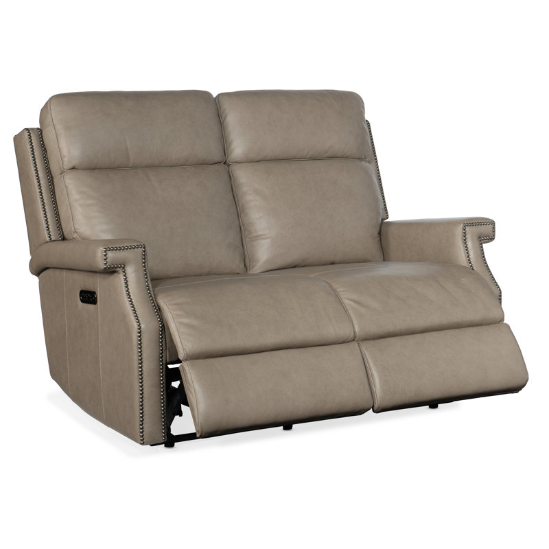 MS Zero Gravity Loveseat with Power Headrest, Shattered Stone Genuine Leather