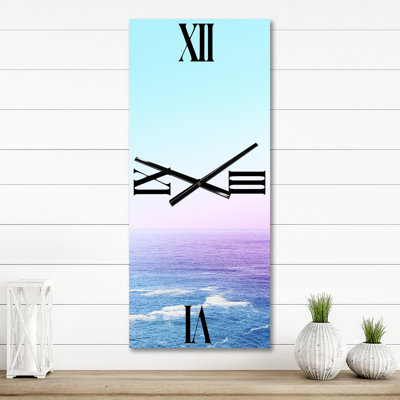 Horloge murale océanique et côtière surdimensionnée Ocean View