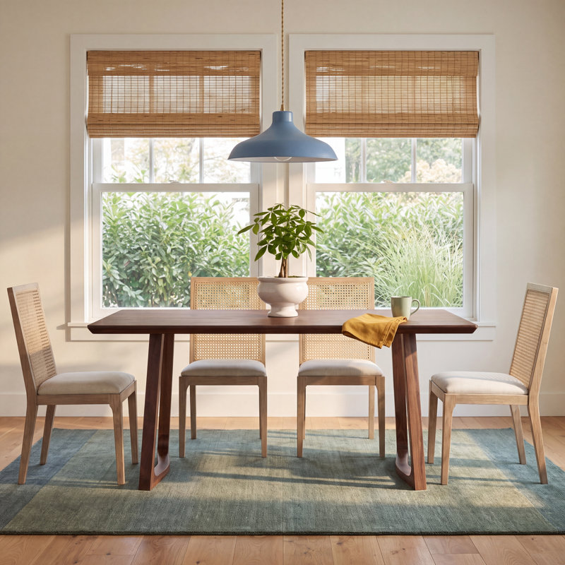 Longfellow 76" Solid Oak Dining Table, Walnut