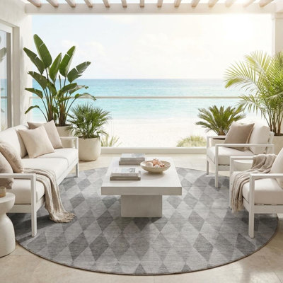 Tapis d'intérieur rond 8 po