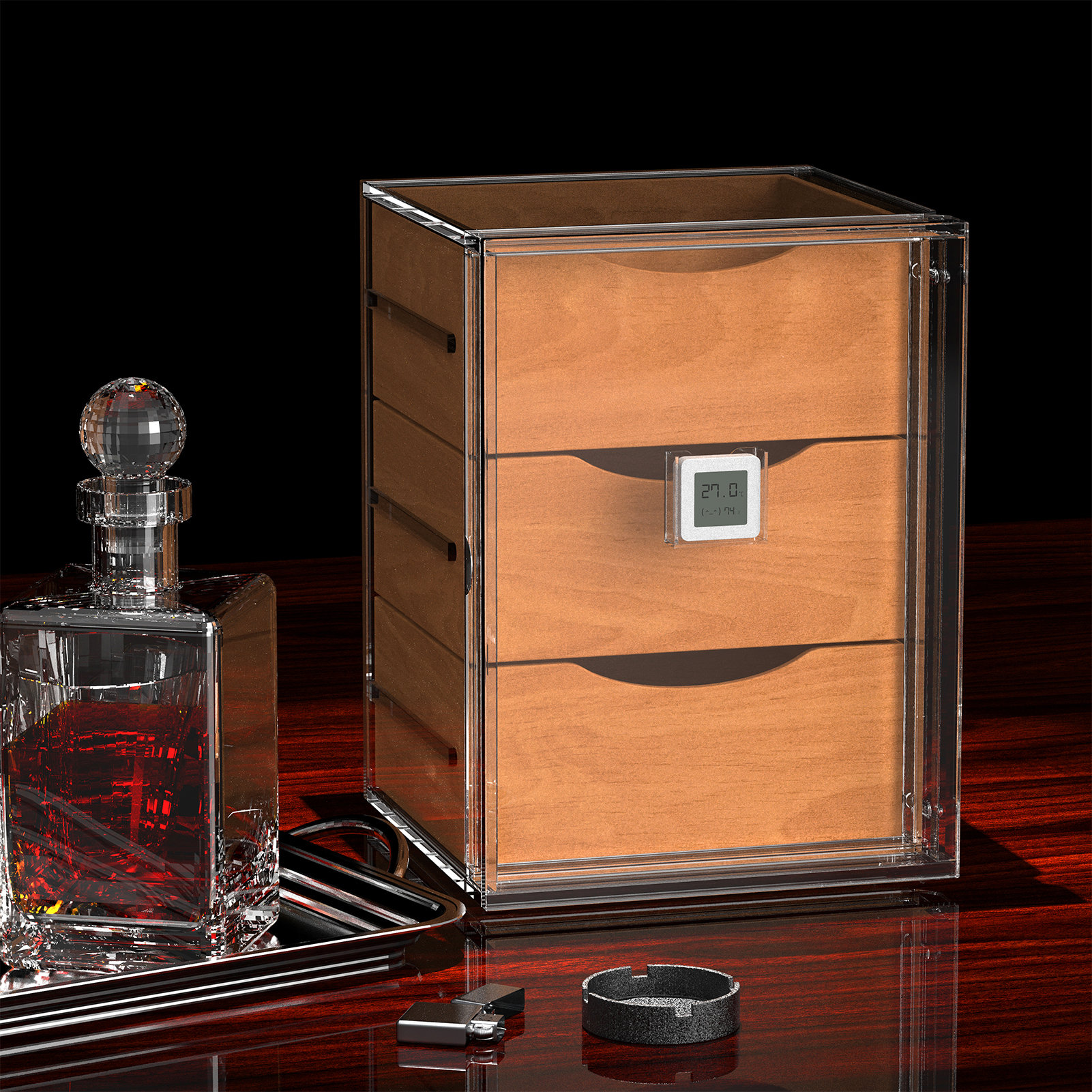 Pointer Hygrometer Compatible w/Cigar Box Cigar Cabinet Cigar