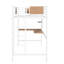 Lit mezzanine en métal avec bureau et tablette