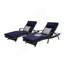 Ensemble de 2 chaises longues d'extérieur inclinables avec coussins et chaises longues inclinables-1116694760