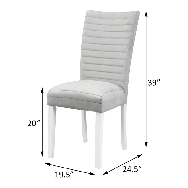 Ensemble de 2 chaises capitonnées à dossier