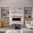 Modern Ember Alfama  Fireplace Wood Mantel Shelf with Fluted “Reed” Details-105011075-105011074