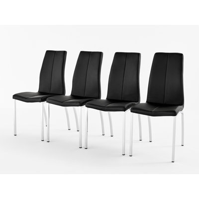Union Point 48 cm H Upholstered Faux Leather Dining Chair
