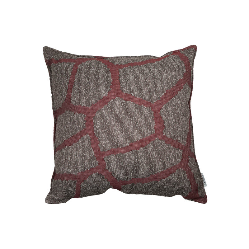 Play Scatter Cushion, 19.7x19.7x4.8 Inch, Brown/Bordeaux