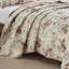 Ensemble de couvre-lit réversible en microfibre 3 pièces à imprimé floral rosé, très grand-121702651-121702653