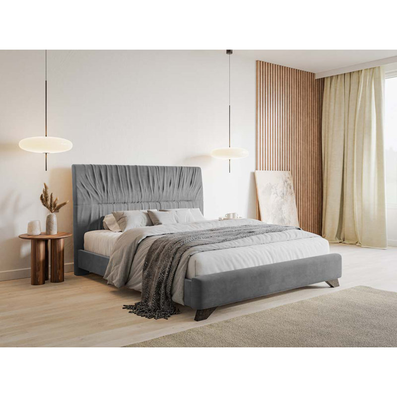 Atworth Upholstered Bed, 160 x 200 cm, Grey