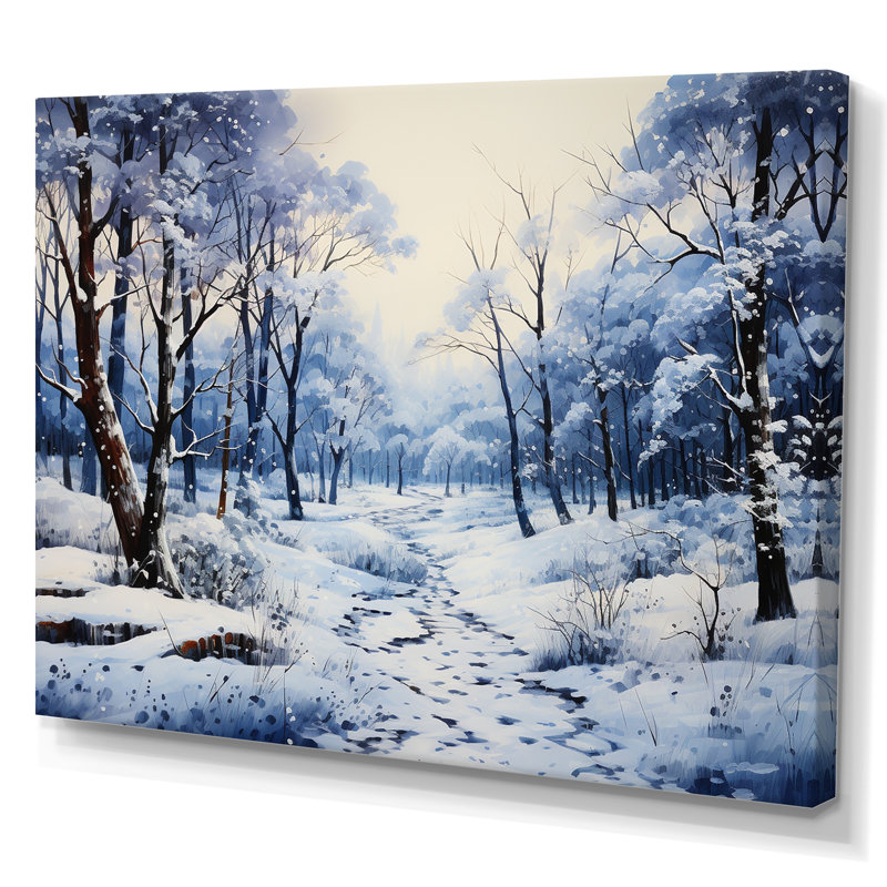 " Winter Silent Woods V ", Wrapped Canvas, 24" H x 32" W x 1" D