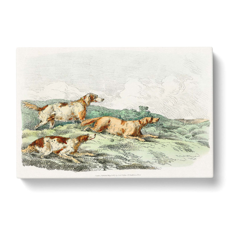 Running Hounds by Henry Alken - Wrapped Canvas, 35cm H x 50cm W x 3cm D