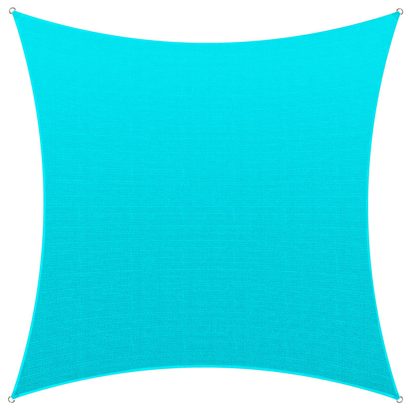 Voile d'ombrage carré Amgo 200 g / m², blocage UV 95%, 12 ft. x 12 ft, Turquoise
