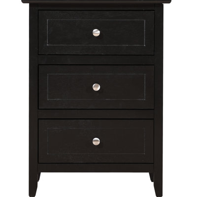 Élégante table de chevet transitionnelle noire