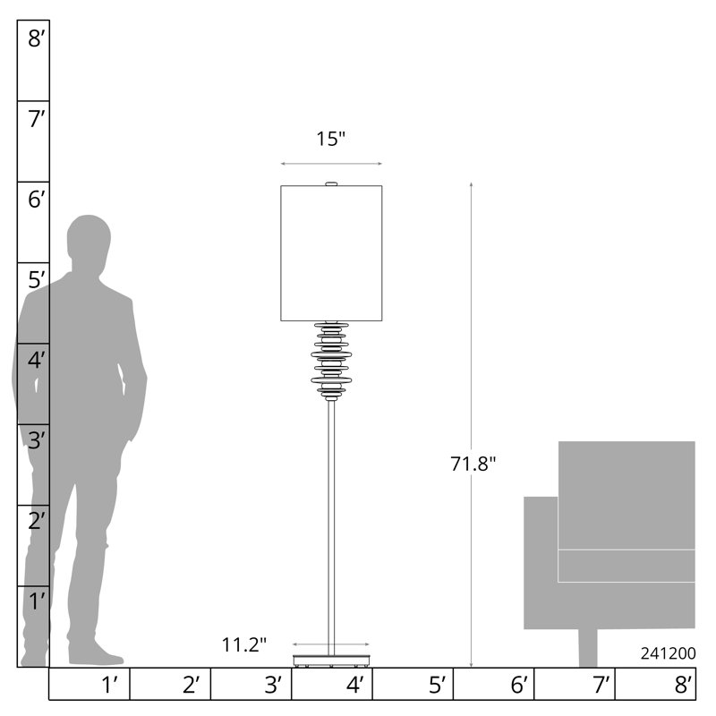 Cairn Floor Lamp - Vintage Platinum Finish, Vintage Platinum