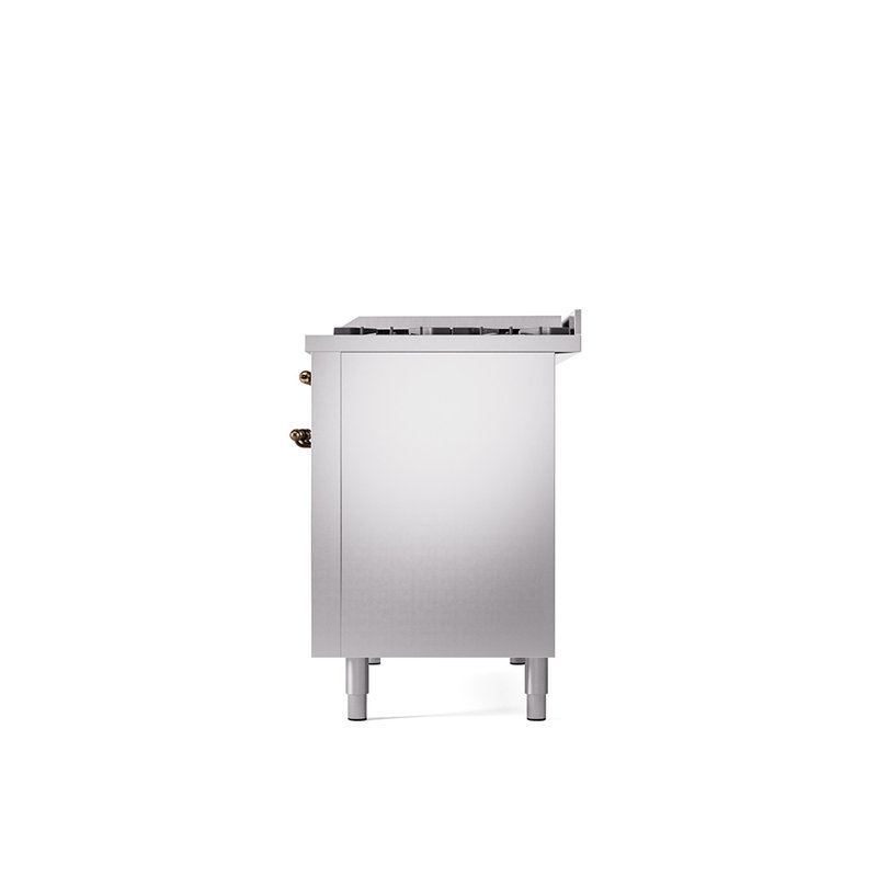 ILVE Nostalgie II, cuisinière à double combustible de 48 po, 8 brûleurs, plaque chauffante, Gaz naturel