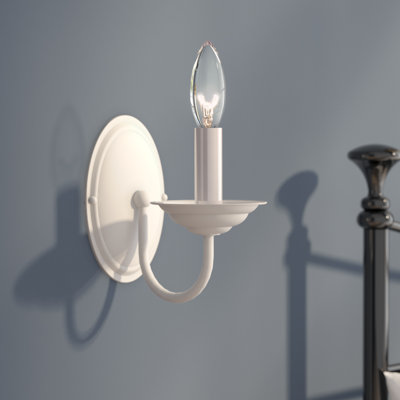 Maynes Steel Candle Wall Light