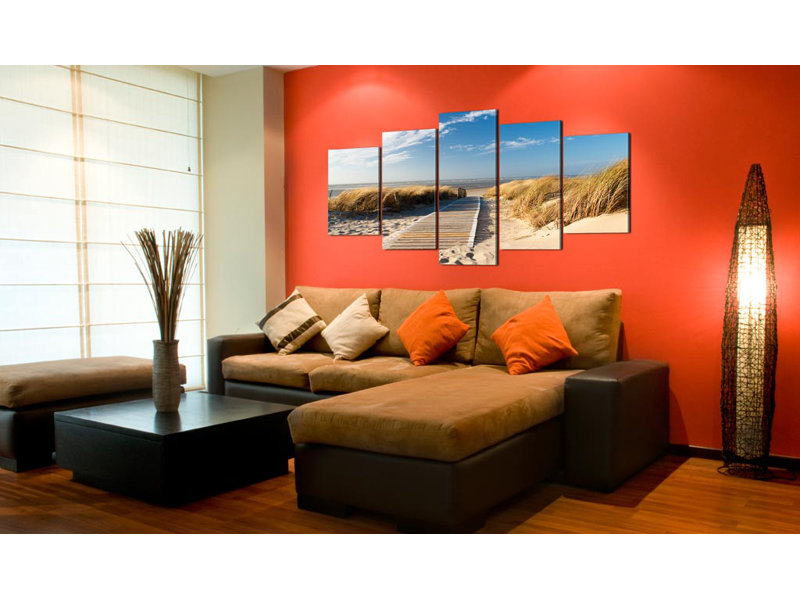 5 Piece No Frame Print on Canvas, 100cm H x 200cm W