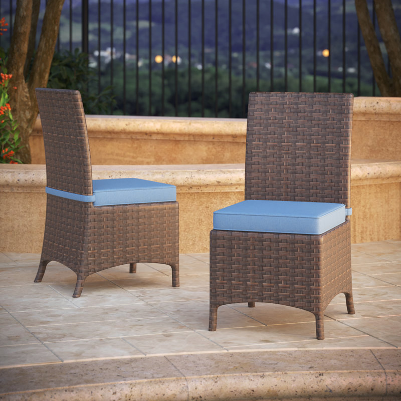 Dining ChairSeat Pad Replacement Cushion 17L x 17W x 3D, Canvas Air Blue