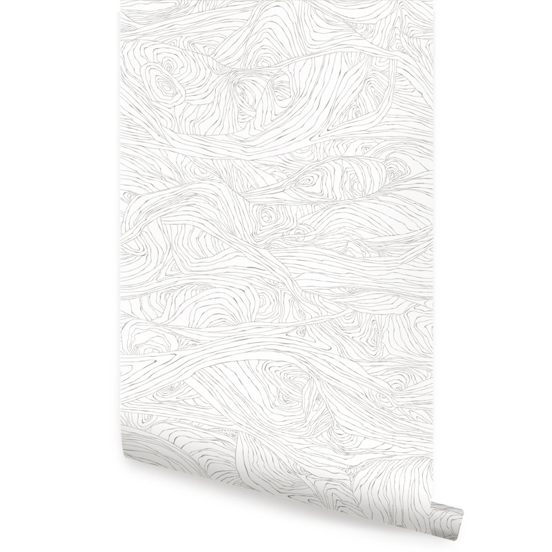 Panneau de papier peint auto-adhésif, L 2 pi x H 18 pi, Gris