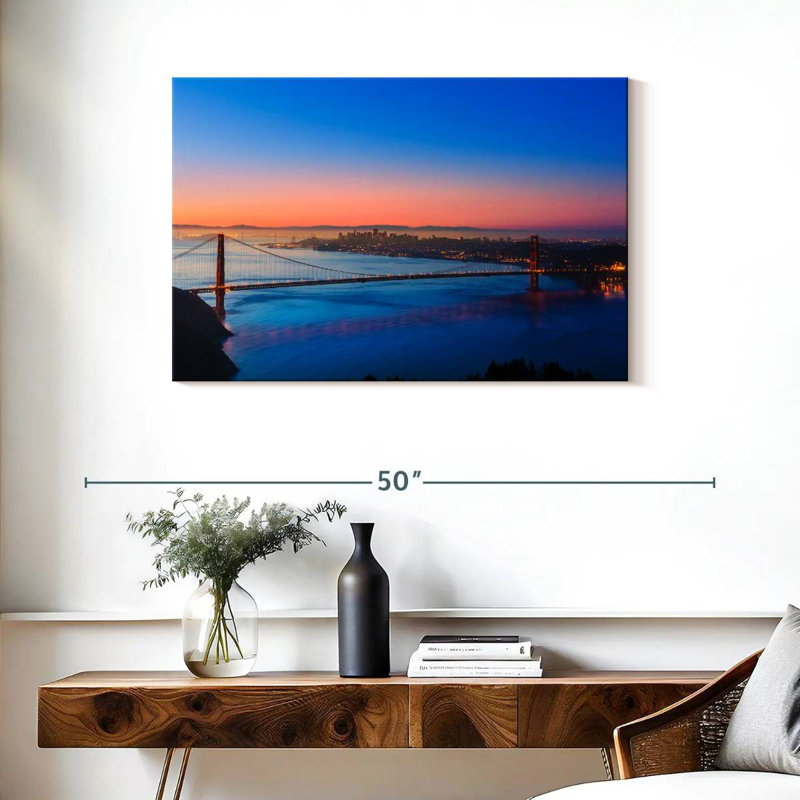 Lilie Golden Gate Bridge Nightfall, H 24 po x l 36 po