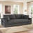 Cottone Upholstered Corduroy Sofa With Accent Pillow-1451535614