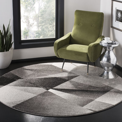 Asumi Wimbled Gray/Black Area Area Rug