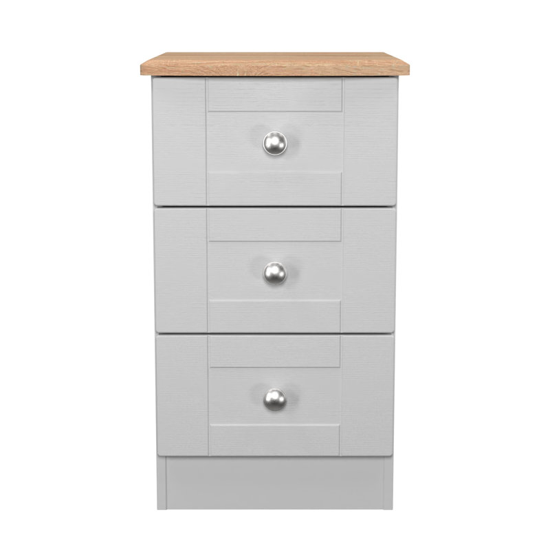 Ondrasek 40cm W Manufactured Wood Bedside Table, Grey