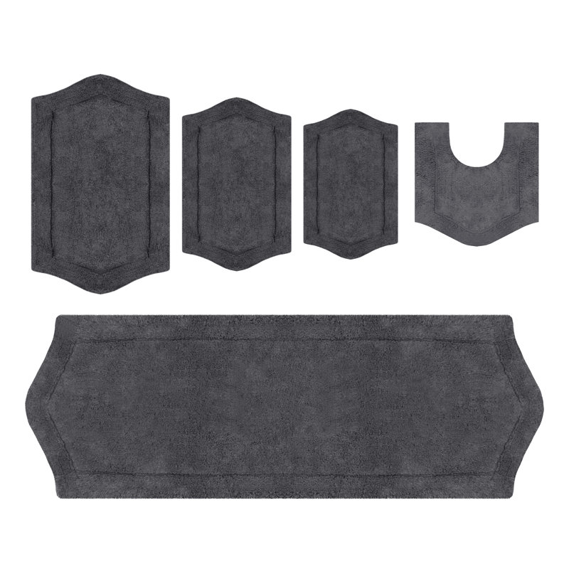 Tapis pour salle de bain Morissette, Gris