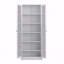 Armoire de cuisine en métal - 72 po de hauteur avec 5 tablettes réglables