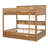 Full over full Bunk Bed with Trundle – Space-Saving Wooden Bed with Built-In Storage for Kids & Guests, Antique Wood-1077039588-1077039591