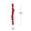  Guirlande de babioles en plastique rouge, arbre de Noël, manteau de cheminée, rampe, porte et décor de fête des Fêtes, 88 po de long-71530391