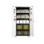 Heavy Duty Metal Storage Cabinet With Locking Doors & 4 Adjustable Shelves - Office Use Lockable Garage And Wheels Option