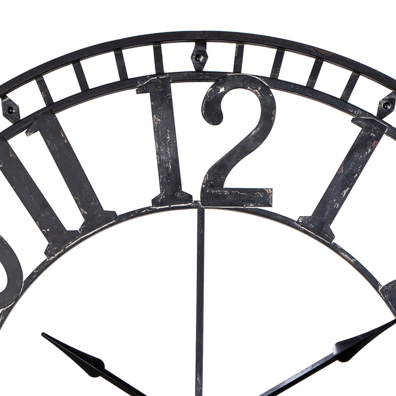 Très grande horloge murale supérieure Shockerwick, Noir, Grand