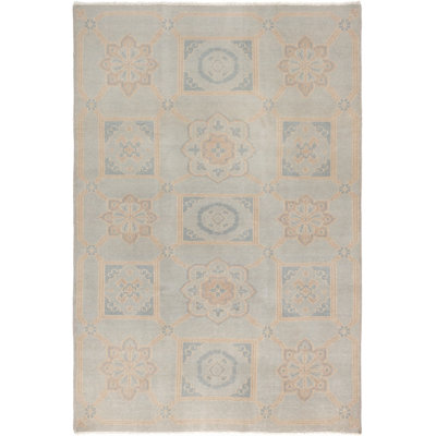 Tapis de surface en laine 6 pi 3 po x 9 pi 1 po one-of-kind noué la Groh