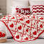Jeté Bow Heart Red & White Valentines