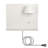 Rotatable Plug In Led Swing Arm Wall Sconces With Usb Charging Port And Shelves, White