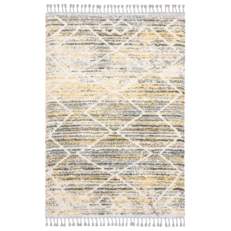 Tapis gris Ikat, Rectangle 6 pi x 9 pi